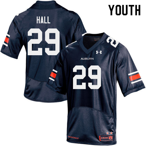 Youth Auburn Tigers #29 Derick Hall Navy 2019 College Stitched Football Jersey